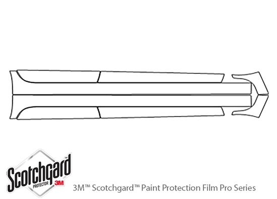 Mercedes-Benz CLS-Class 2012-2014 3M Clear Bra Door Cup Paint Protection Kit Diagram