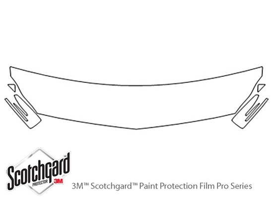 Mercedes-Benz CLS-Class 2015-2018 3M Clear Bra Hood Paint Protection Kit Diagram