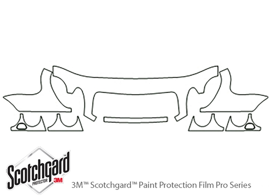 Mercedes-Benz E-Class 1996-2002 3M Clear Bra Hood Paint Protection Kit Diagram