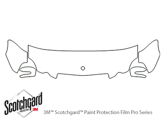 Mercedes-Benz E-Class 2003-2006 3M Clear Bra Hood Paint Protection Kit Diagram