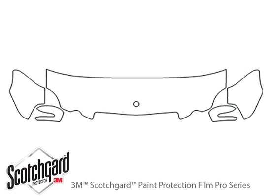 Mercedes-Benz E-Class 2007-2009 3M Clear Bra Hood Paint Protection Kit Diagram