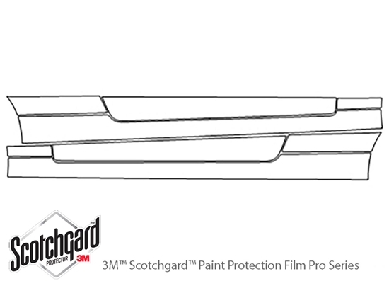 Mercedes-Benz E-Class 2010-2013 3M Clear Bra Door Splash Paint Protection Kit Diagram