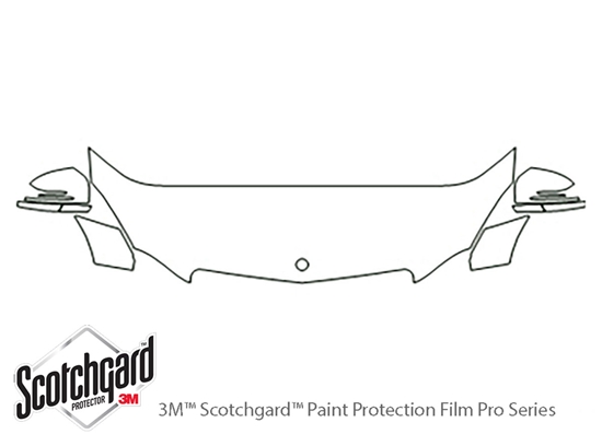 Mercedes-Benz E-Class 2010-2013 3M Clear Bra Hood Paint Protection Kit Diagram