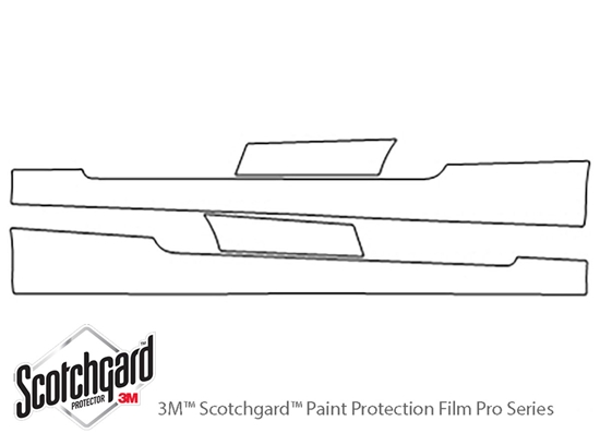 Mercedes-Benz E-Class 2014-2016 3M Clear Bra Door Cup Paint Protection Kit Diagram