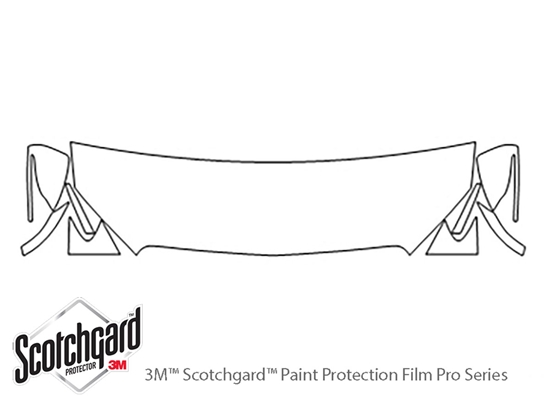 Mercedes-Benz E-Class 2017-2023 3M Clear Bra Hood Paint Protection Kit Diagram