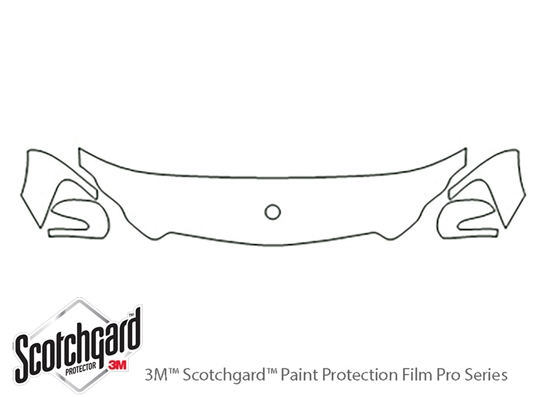 Mercedes-Benz GL-Class 2007-2009 3M Clear Bra Hood Paint Protection Kit Diagram