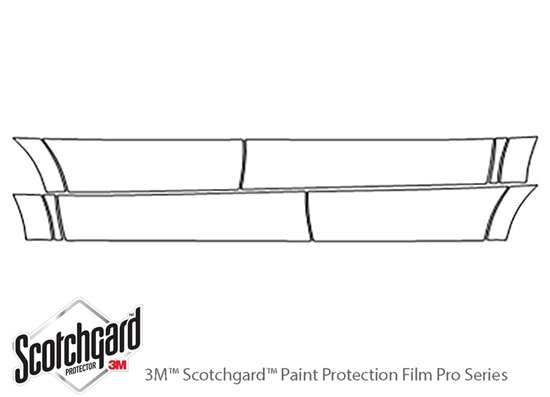 Mercedes-Benz GL-Class 2007-2012 3M Clear Bra Door Cup Paint Protection Kit Diagram