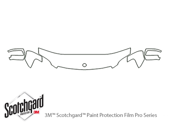 Mercedes-Benz GL-Class 2010-2012 3M Clear Bra Hood Paint Protection Kit Diagram