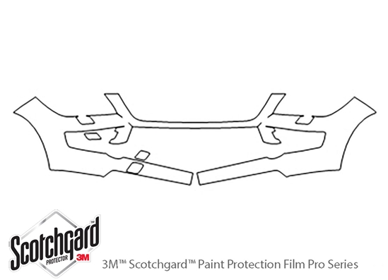 Mercedes-Benz GL-Class 2013-2016 3M Clear Bra Bumper Paint Protection Kit Diagram