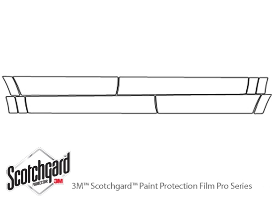 Mercedes-Benz GL-Class 2014-2016 3M Clear Bra Door Cup Paint Protection Kit Diagram