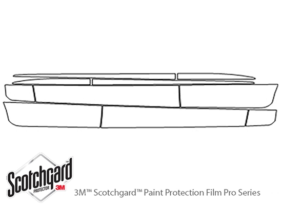 Mercedes-Benz GLC-Class 2019-2022 3M Clear Bra Door Cup Paint Protection Kit Diagram