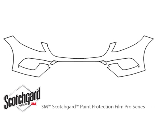 Mercedes-Benz GLE-Class 2016-2019 3M Clear Bra Bumper Paint Protection Kit Diagram