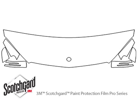 Mercedes-Benz GLE-Class 2016-2024 3M Clear Bra Hood Paint Protection Kit Diagram