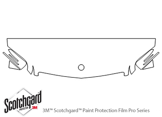 Mercedes-Benz GLK-Class 2010-2015 3M Clear Bra Hood Paint Protection Kit Diagram