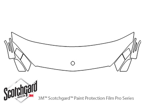 Mercedes-Benz GLS-Class 2017-2023 3M Clear Bra Hood Paint Protection Kit Diagram