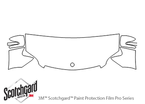 Mercedes-Benz M-Class 2006-2008 3M Clear Bra Hood Paint Protection Kit Diagram