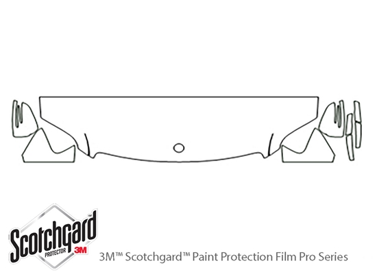 Mercedes-Benz M-Class 2009-2011 3M Clear Bra Hood Paint Protection Kit Diagram