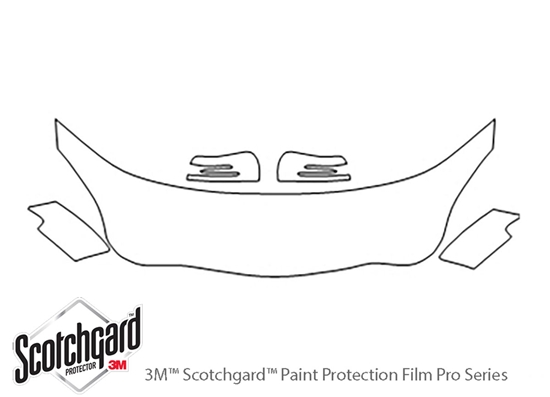 Mercedes-Benz M-Class 2012-2015 3M Clear Bra Hood Paint Protection Kit Diagram