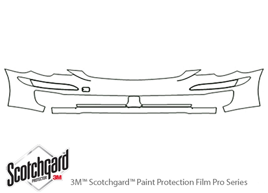 Mercedes-Benz R-Class 2006-2007 3M Clear Bra Bumper Paint Protection Kit Diagram