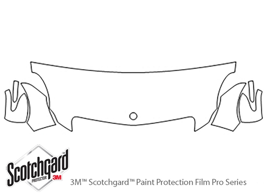 Mercedes-Benz R-Class 2006-2010 3M Clear Bra Hood Paint Protection Kit Diagram