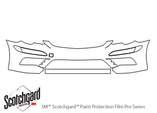 Mercedes-Benz R-Class 2008-2010 3M Clear Bra Bumper Paint Protection Kit Diagram