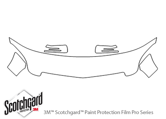 Mercedes-Benz R-Class 2011-2013 3M Clear Bra Hood Paint Protection Kit Diagram