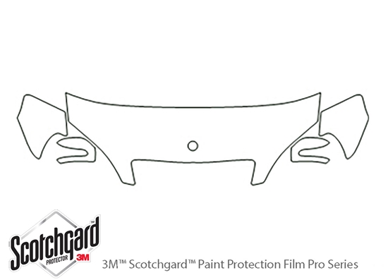 Mercedes-Benz S-Class 2003-2006 3M Clear Bra Hood Paint Protection Kit Diagram