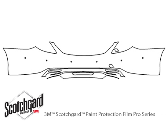 Mercedes-Benz S-Class 2015-2017 3M Clear Bra Door Cup Paint Protection Kit Diagram