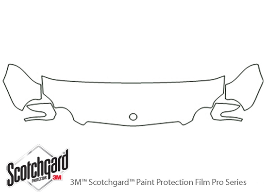 Mercedes-Benz SL-Class 2003-2005 3M Clear Bra Hood Paint Protection Kit Diagram