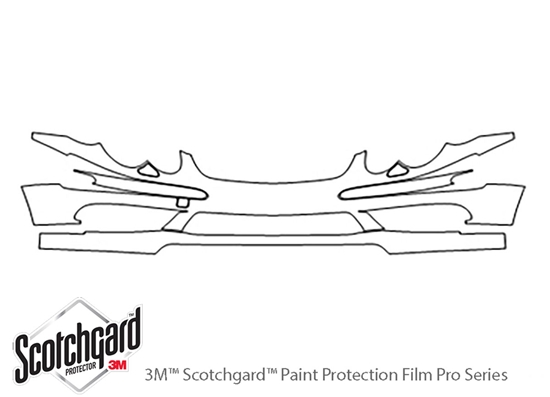 Mercedes-Benz SL-Class 2003-2006 3M Clear Bra Bumper Paint Protection Kit Diagram