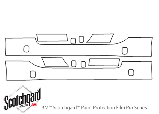 Mercedes-Benz SL-Class 2003-2008 3M Clear Bra Door Cup Paint Protection Kit Diagram