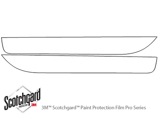 Mercedes-Benz SL-Class 2003-2012 3M Clear Bra Door Cup Paint Protection Kit Diagram