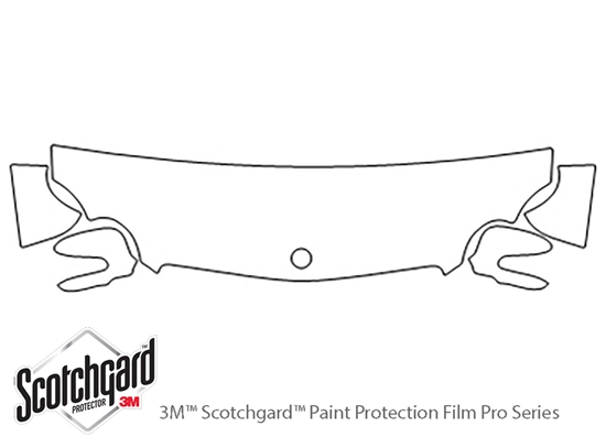 Mercedes-Benz SL-Class 2006-2008 3M Clear Bra Hood Paint Protection Kit Diagram