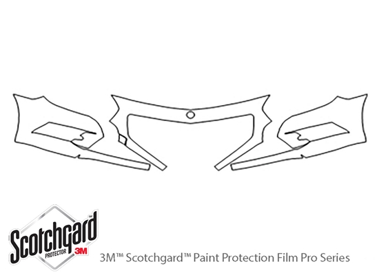 Mercedes-Benz SL-Class 2013-2016 3M Clear Bra Bumper Paint Protection Kit Diagram