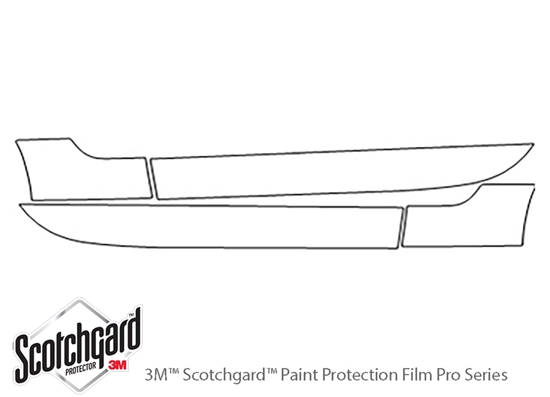 Mercedes-Benz SL-Class 2013-2016 3M Clear Bra Door Cup Paint Protection Kit Diagram