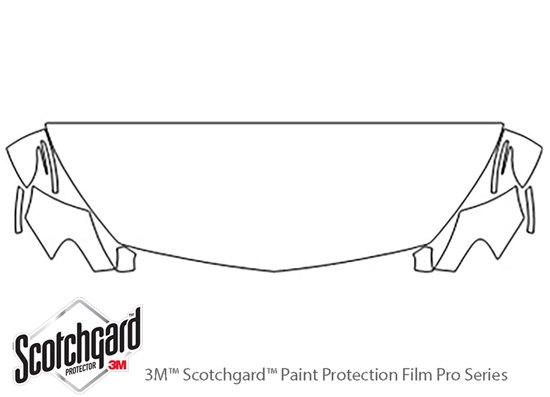 Mercedes-Benz SL-Class 2017-2023 3M Clear Bra Hood Paint Protection Kit Diagram