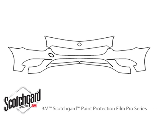 Mercedes-Benz SLC-Class 2017-2020 3M Clear Bra Bumper Paint Protection Kit Diagram