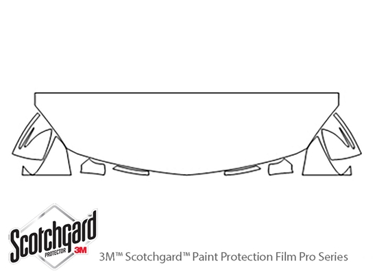 Mercedes-Benz SLC-Class 2017-2020 3M Clear Bra Hood Paint Protection Kit Diagram