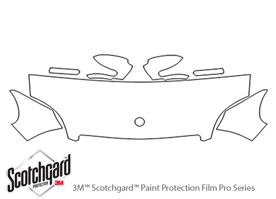 Mercedes-Benz SLK-Class 1998-2004 3M Clear Bra Hood Paint Protection Kit Diagram