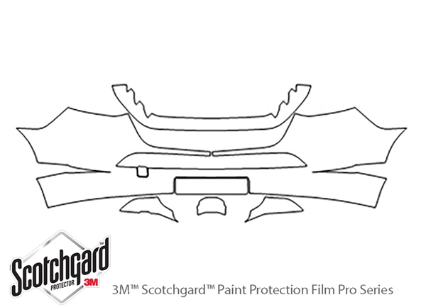 ##LONGDESCRIPTIONNAME2## 3M Clear Bra Bumper Paint Protection Kit Diagram