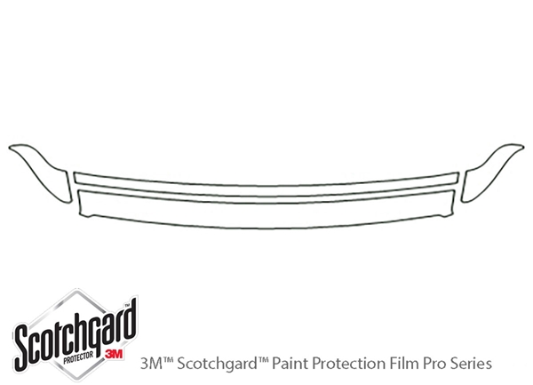 ##LONGDESCRIPTIONNAME2## 3M Clear Bra Hood Paint Protection Kit Diagram