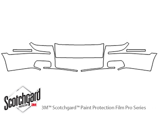 Mercury Grand Marquis 2006-2010 3M Clear Bra Bumper Paint Protection Kit Diagram