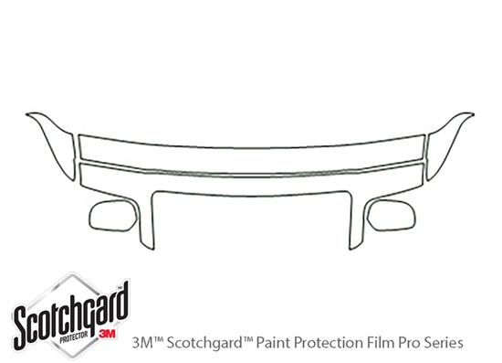 Mercury Grand Marquis 2008-2011 3M Clear Bra Hood Paint Protection Kit Diagram