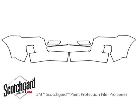 Mercury Mariner 2008-2010 3M Clear Bra Bumper Paint Protection Kit Diagram