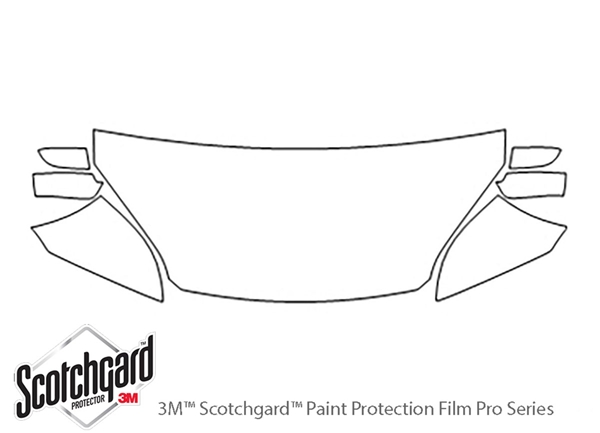 ##LONGDESCRIPTIONNAME2## 3M Clear Bra Hood Paint Protection Kit Diagram