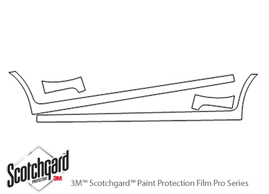 Mercury Milan 2006-2010 3M Clear Bra Door Cup Paint Protection Kit Diagram