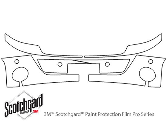 Mercury Monterey 2004-2007 3M Clear Bra Bumper Paint Protection Kit Diagram