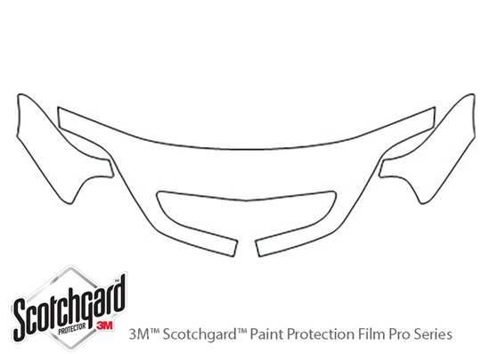 Mercury Sable 2003-2005 3M Clear Bra Hood Paint Protection Kit Diagram