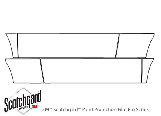 Mini Clubman 2008-2014 3M Clear Bra Door Cup Paint Protection Kit Diagram