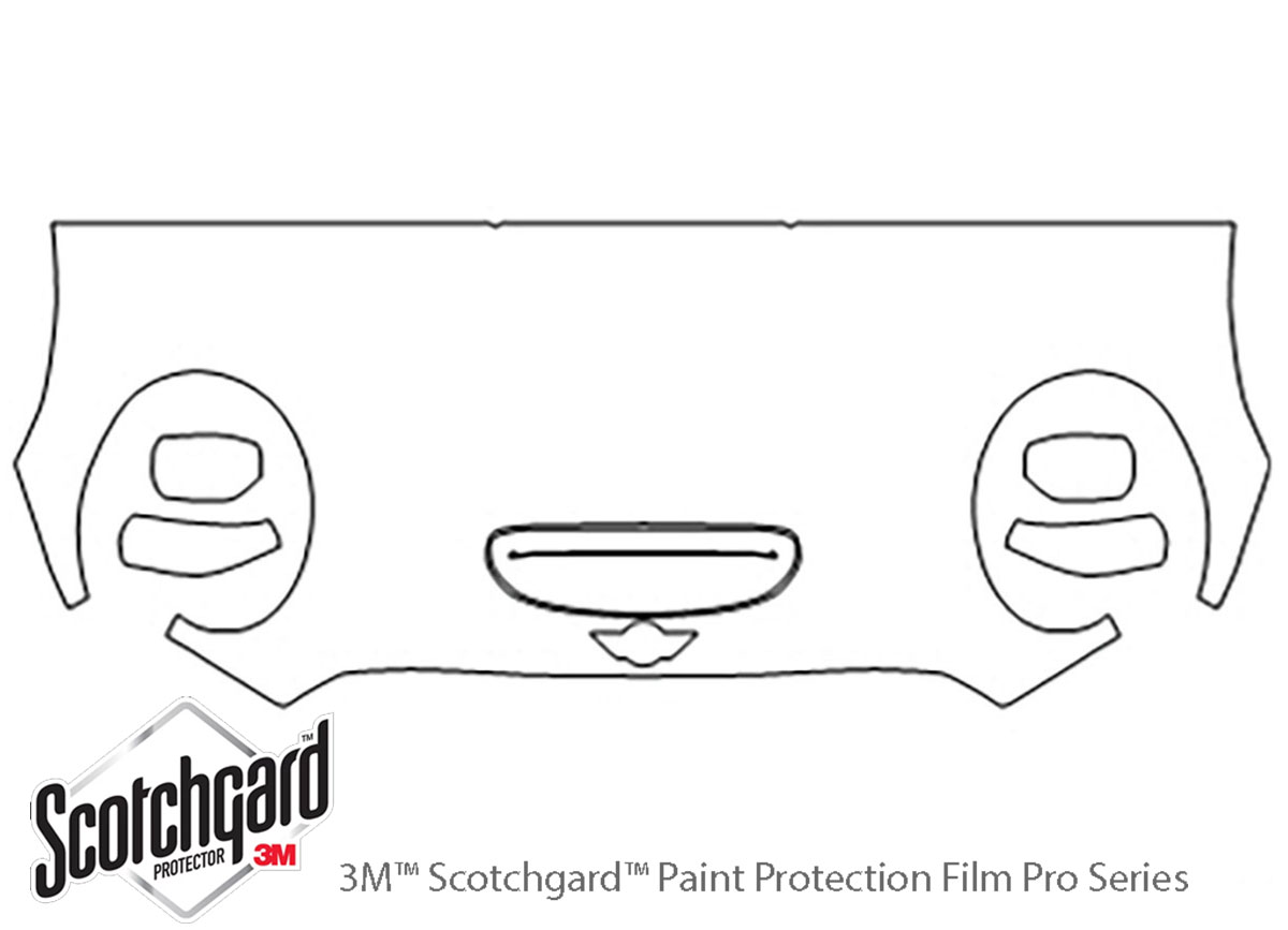 ##LONGDESCRIPTIONNAME2## 3M Clear Bra Hood Paint Protection Kit Diagram